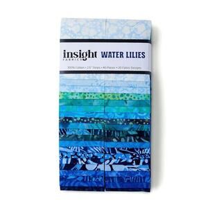 Water Lilies Batik Jelly Roll by Insight Fabrics